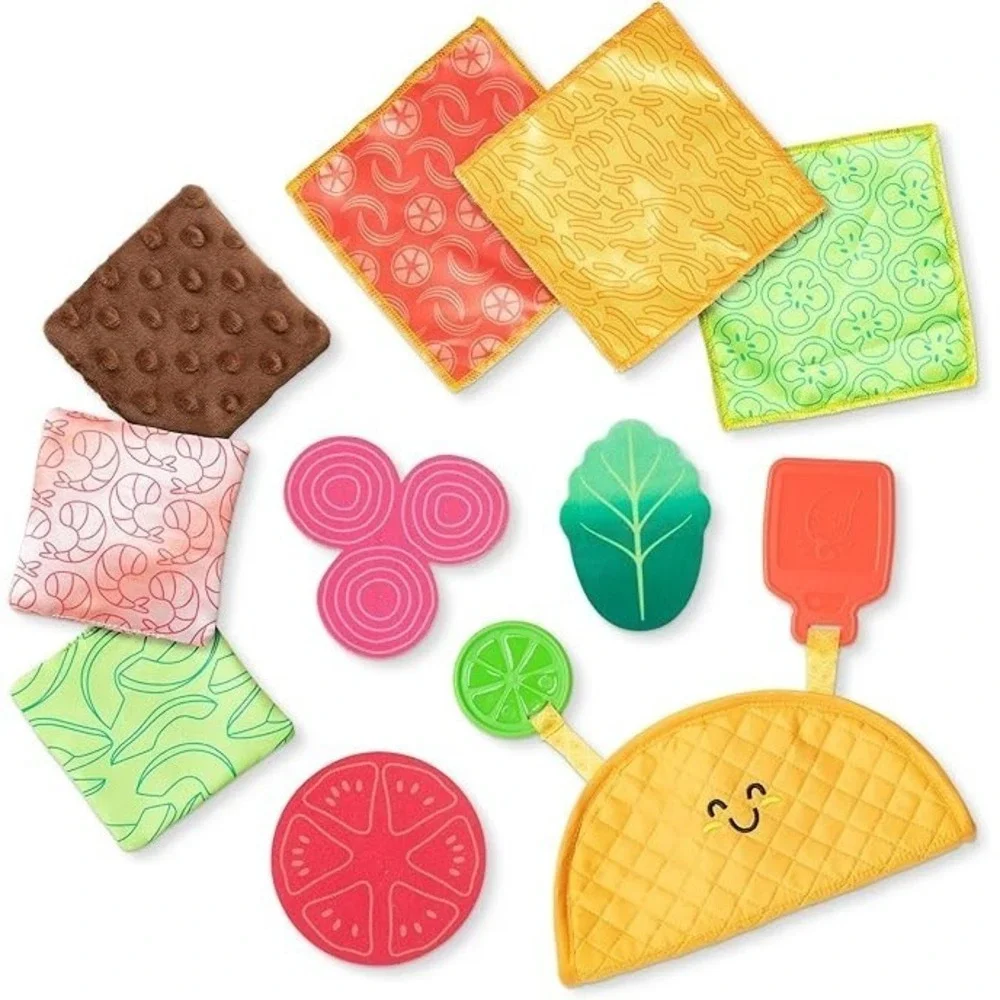 Melissa & Doug Multi-Sensory Soft Taco Fill & Spill Travel Infant Toddlers Toy‎